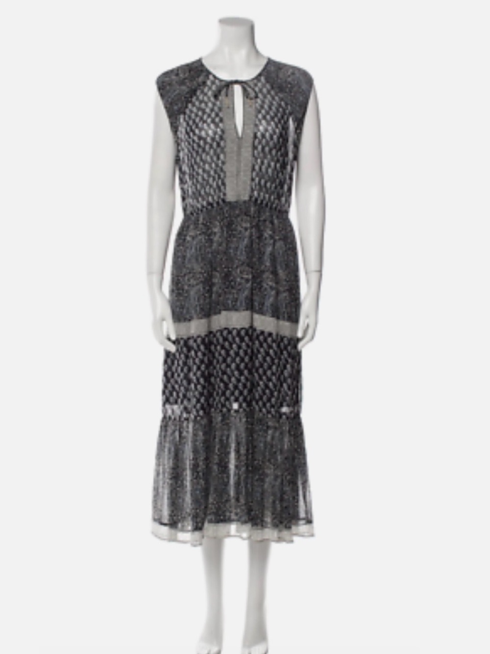 Ulla Johnson Silk Patterned Midi Dress